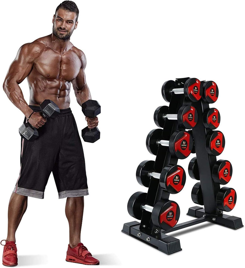 Max Strength Dumbbell holder Durable storage for fitness weights Bar A-Frame dumbbell weight rack Fitness A-Frame Dumbbell Rack Stand Pairs Weight Rack for Dumbbells (6 PAIRS)