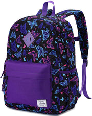 Kids School Backpack Rucksack for Boys Girls Children's Toddler Backpack Kindergarten Book Bag with Chest Buckle - Black Butterfly