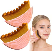 BananaHome Lymphatic Contour Face Brush,Lymphatic Drainage Massager for Face,Dry Brushing Face Brush,Chin & Jawline Sculpting, Ergonomically Designed to Fit The Skin Precisely Relieve Fatigue (2pcs) - 2pcs