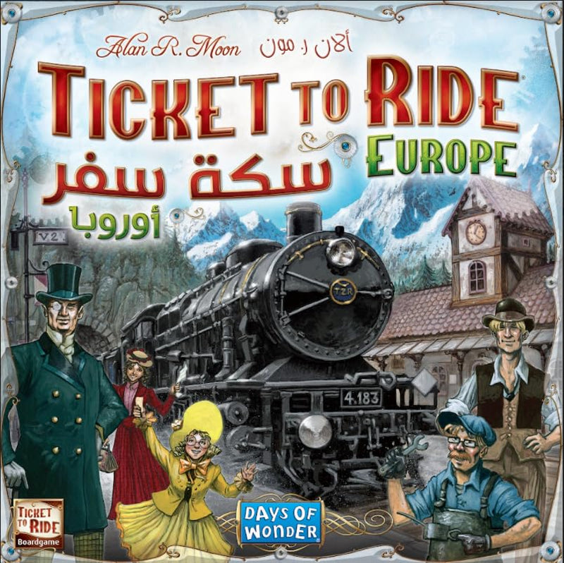 Ticket to Ride: Europe Days of Wonder Asmodee Boardgame Space (English/Arabic)