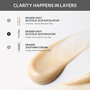Eraser Serum Glycolic Acid Booster with AHA BHA, Exfoliating Face Serum for Acne-Prone Skin, Pore Care & Texture Refining, Lightweight Daily Skincare, 30 mL / 1.01 fl. oz.