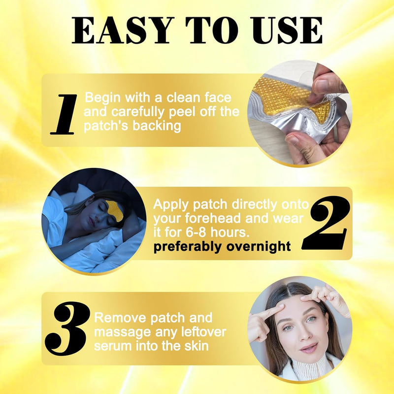 ARIQUILISMA Forehead Wrinkle Patches - 16 PCS Collagen Lines Mask - Frown Wrinkles Pads, Lift Facial Skin Forehead Patch, Unisex