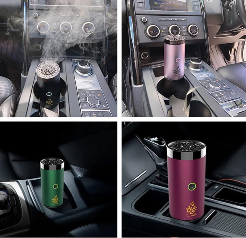 Aroma Diffuser, Mini Portable Bakhoor Incense Burner, USB Rechargeable, Arabic Electric Holder, Travel & Home Fragrance, Thin