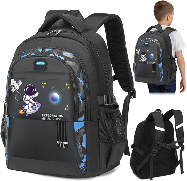 Yoawllty School Bag for Boys, Space Backpack for Boys Kids Elementary School Bags Middle Primary School Book Bag Lightweight School Bag for Students