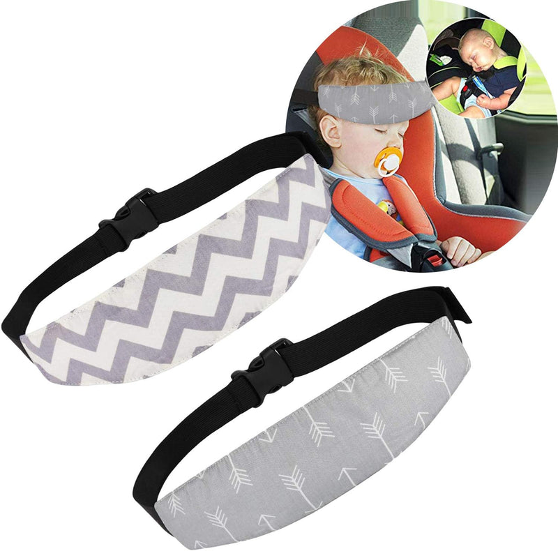 EVBEA 2 Pack Car Seat Head Support Toddler Carseat Head Band Strap Headrest Stroller Car Seat Sleeping Head Support for Baby Toddler Child Children Kids Infant