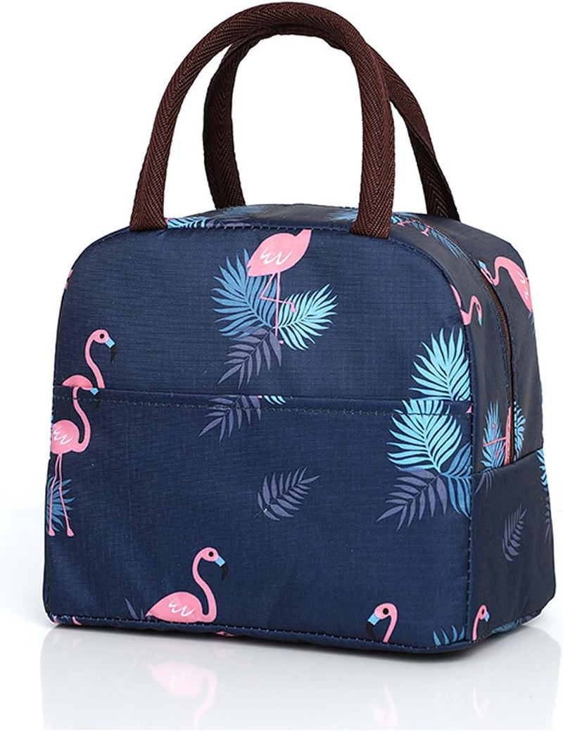 Insulated Lunch Bag,Cartoon Small Bento Tote Bag for Kids Girls & Students, Waterproof Cute Thermal Lunch Box Bag for School, Work, Picnic & Outdoor Activities(Penguin) - Dark Blue