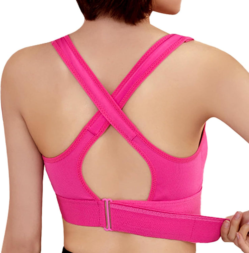 Dress Cici Zip Front Sports Bra, Longline High Impact Sports Bras