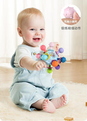 TOYBY Baby Sensory Teething Toys,Baby Montessori Sensory Toys for 0-12 Months, Baby Rattle Toys Activity Ball Infant Toys,Learning Developmental Toys Gifts Baby Girl Boy Gifts for 6 9 12 18 Months