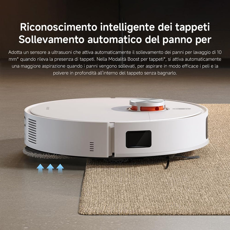 Xiaomi Robot Vacuum X20 Pro with 7000Pa Suction power, Auto Mop washing, Hot air drying, Auto dust collection, Carpet Detection, LDS, 160min Runtime, App & Voice Control, White