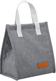 Insulated Lunch Bag,Cartoon Small Bento Tote Bag for Kids Girls & Students, Waterproof Cute Thermal Lunch Box Bag for School, Work, Picnic & Outdoor Activities(Penguin) - Grey-1