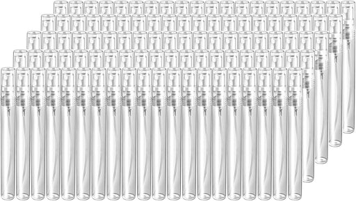 10ml Mini Spray Bottle,100 Pack 10ml Mini Plastic Spray Bottle Empty,Fine Mist Refillable Mini Perfume Bottle,Perfume Atomizer,Small Empty Sample Containers (100Pack) - 100Pack
