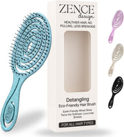 Eco-Friendly Detangling Hair Brush for Women, Men & Children Gentle Tangle-Free Hair Comb for Curly, Straight & Wet Hair Pink - Blue