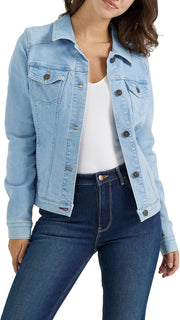 Women's Stretch Denim Jacket - Light Wash