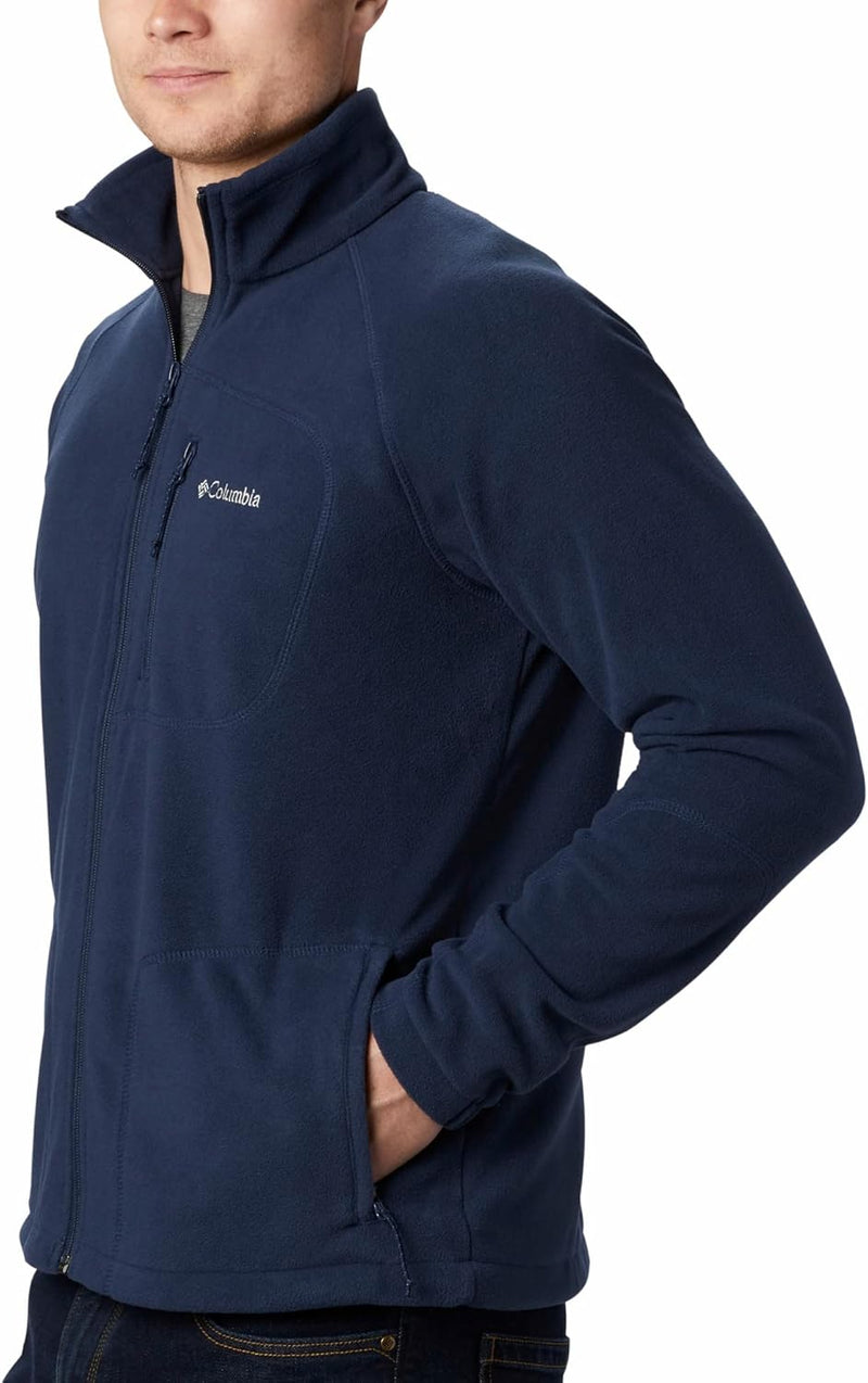 Columbia Men's Full Zip Fleece Jacket, Fast Trek Light, Carnelian Red, XXL