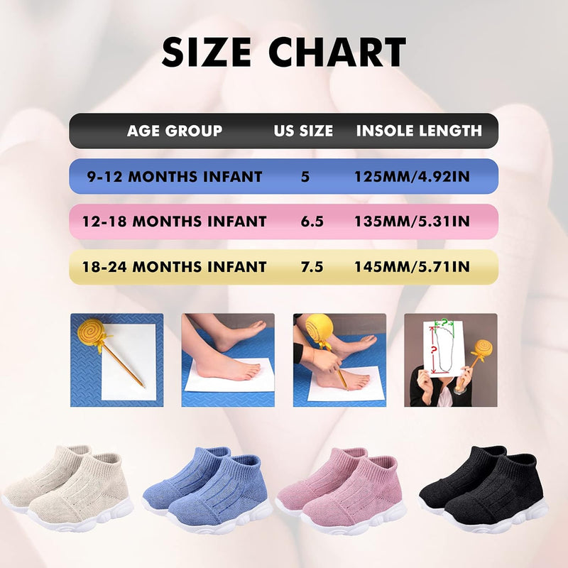 Baby Toddler Non-Skid Sock Shoes Indoor Slipper Breathable Cotton Mesh Lightweight Sole Infant Boy Girls Kids Children