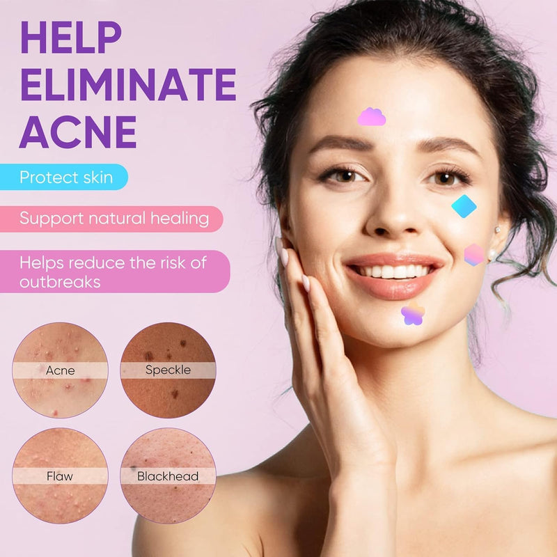 TERRIFI Acne Pimple Patches, Hydrocolloid Pimple Patch for Covering Zits and Blemishes, Water Oilgreen Algae Extracttea Tree Oil Spot Stickers for Face Skin (144pcs)