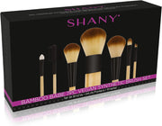 SHANY Bamboo Makeup Brush Set - Vegan Professional Makeup Brushes With Premium Synthetic Hair & Cotton Pouch for Easy Brush Storage - 7pc - Bamboo