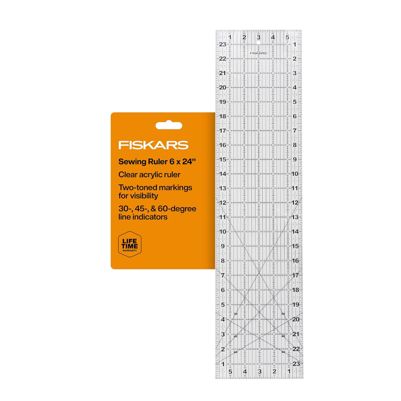Fiskars Sewing Ruler (3 in. x 18 in.) - 6"x24"