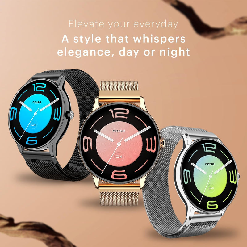Noise Twist Go Round dial Smartwatch with BT Calling, 1.39" Display, Metal Build, 100+ Watch Faces, IP68, Activity Tracker, Oxymeter (SpO2), 24/7 Heart Rate Monitoring (Jet Black)