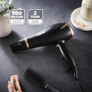 Geepas GH8643 Hair Dryer - 2-Speed & 3 Temperature Settings 2200W Cool Shot Function For Frizz Free Shine Detachable Cap- 2 Years Warranty