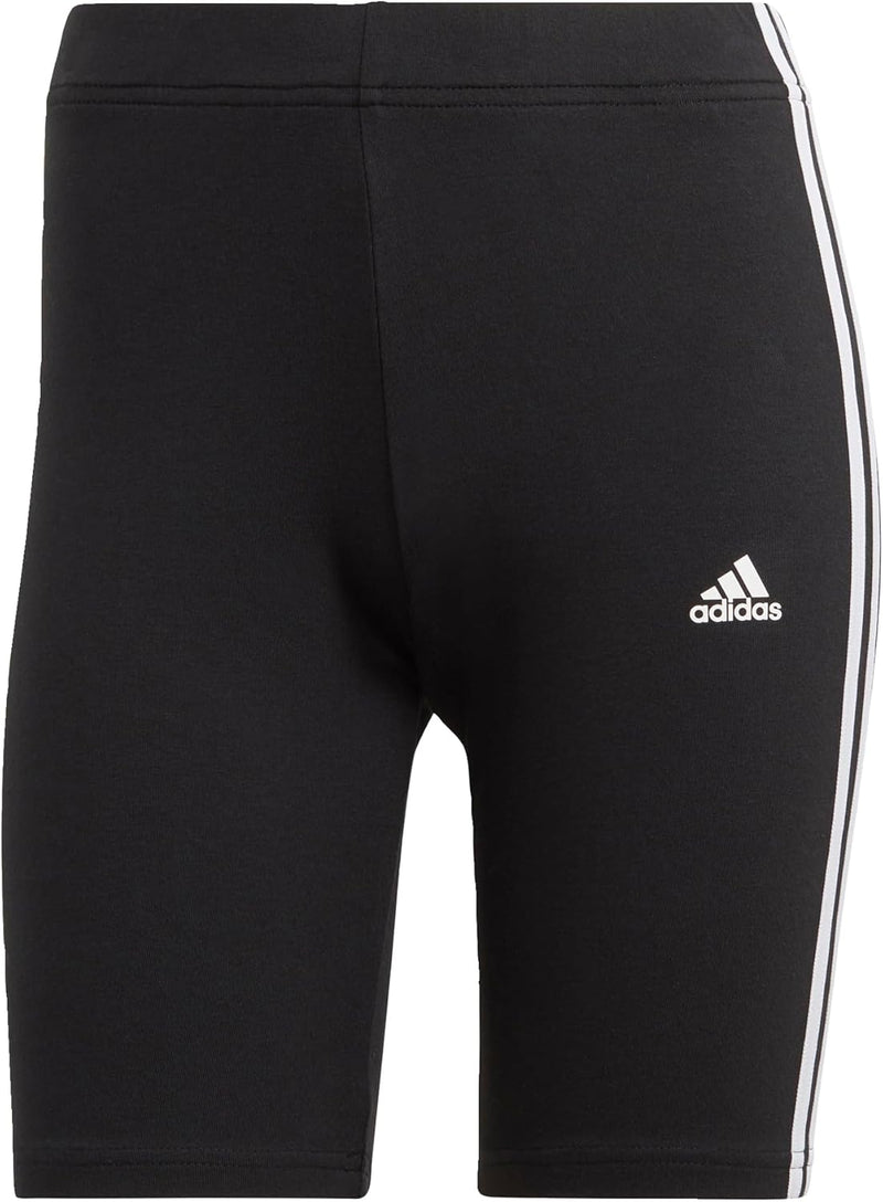 womens Essentials 3-Stripes Bike Shorts TIGHTS - Black