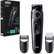 Braun Body Groomer Series 3, BG 3530 with 3+ Accessories, Extra Skin Protection, 80 Min Battery Life, Gentle Shaving & Trimming, Waterproof, Designed in Germany - Grey - BT 3410