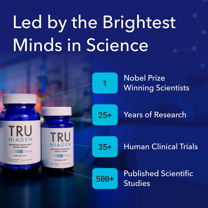 TRU NIAGEN - Patented Nicotinamide Riboside NAD+ Supplement. NR Supports Cellular Energy Metabolism & Repair, Vitality, Healthy Aging of Heart, Brain & Muscle - 30 Servings / 30 Capsules - Pack of 1