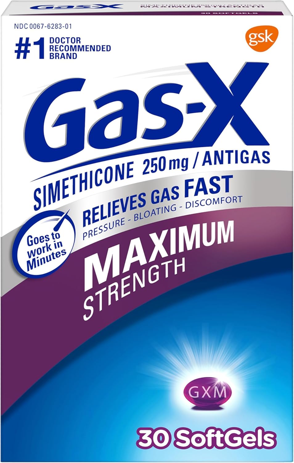 Gas-X Maximum Strength Softgels for Fast Gas Relief, 30ct – image 1