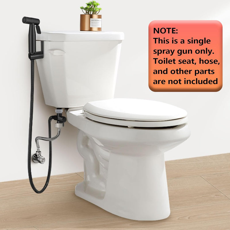 BARROCK 2 Pack Bidet Sprayer Head Stainless Steel Handheld Shattaf Jet Spray Attachment for Toilet, Baby Cloth Diaper Sprayer with Adjustable Water Pressure Control, Brushed Gold