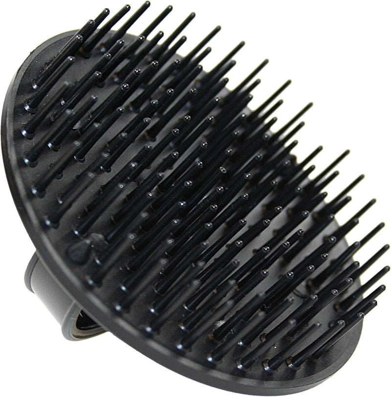 Denman Jack Dean by (Black) Scalp Massager and Detangling Hair Brush for Thick or Thin Hair, Curly or Straight Hair - Use in the Shower or Bath - Head and Beard Scrubber - For Women and Men, D6