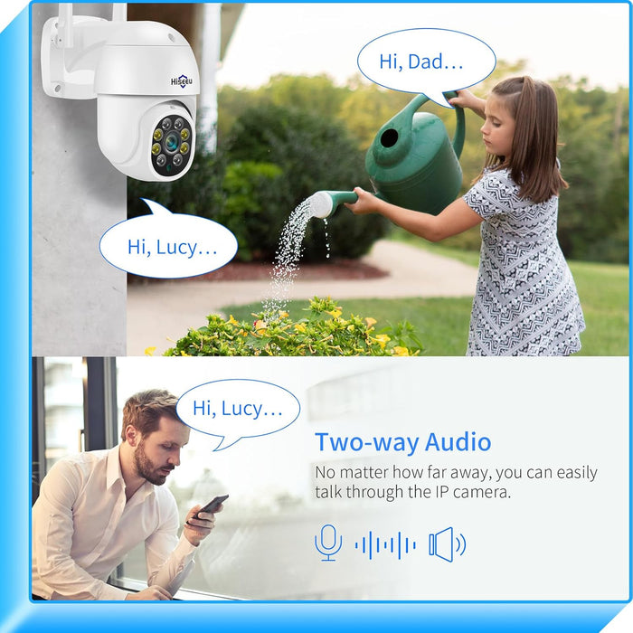 Hiseeu Indoor Security Camera, 2.4G/5G 5MP Baby Monitor Pet Camera for Home Security, PTZ 360°, Auto Tracking, 2 Way Audio, Night Vision, PIR Detection, Local Storage…
