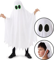 Spooktacular Creations Ghost Costume for Kids with Pumpkin Basket, Scary Halloween Costume for Boys