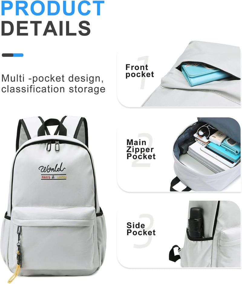 VECAVE Lightweight Casual Laptop Backpack Purse for Women,Travel Backpack with laptop compartment