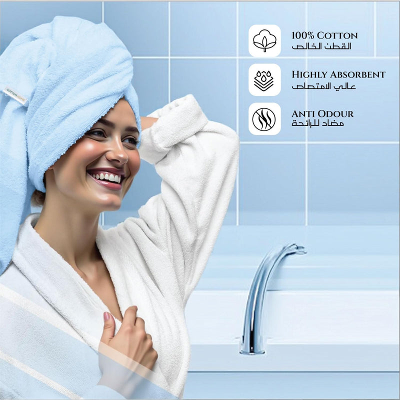 Cotton Home Rest Bath Towel- Set of 2 Sky Blue, Cotton Towel | 70x140cm / 27x55 inch, Luxury Hotel Towel Set Absorbent Durable Lightweight Washable Quick Dry Spa Quality Beach Pool Family Bath Towel.