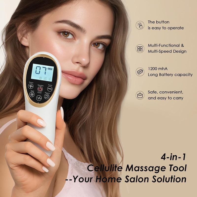 Angju 4-in-1 Body Sculpting Machine - Professional Cellulite Massage Tool with Lymphatic Drainage & Skin Tightening, Body Sculptor for Back, Abdomen, Waist, Arms, Legs and Buttocks