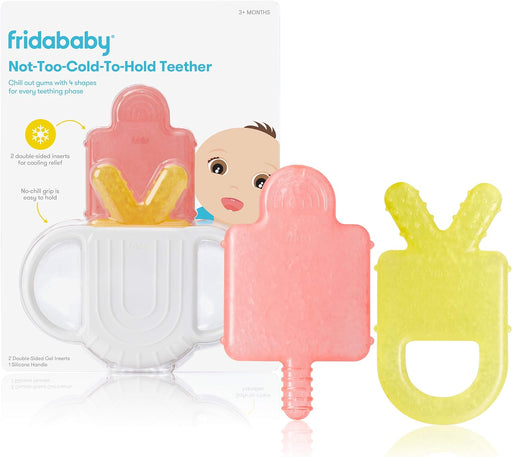 Teething Relief Not-Too-Cold-to-Hold Baby Teether: 4-in-1 Teether Toy, BPA-Free Silicone Teething Toy - 4-in-1 Teether