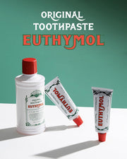 EUTHYMOL Original Toothpaste (Pack of 109.4 ml, Pack of 5) - Fluoride-free Toothpaste for Sensitive Teeth & Gums Bad Breath Cavity Prevention 12h Long Lasting Freshness