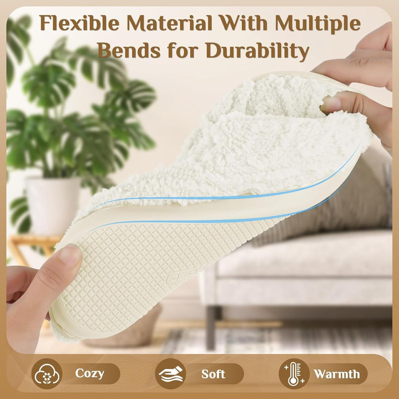 Anti-Skid Cozy Plush for Indoor Outdoor Slippers