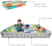 Baby Play Mat - Large Foldable Foam Playmat for Babies, Toddlers & Kids - Waterproof Crawling play yard with Double-Sided Design - Soft Padded Floor Mat for Indoor Play (200x180cm)