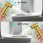 LOSCHEN LOSCHEN 1/2NPT Stainless Steel Bidet Sprayer kit for Toilet,Hand Held Sprayer Shattaf Toilet Attachment for Pet Bath/Personal Hygiene/Bathroom/Closestool,Easy to Install (Brushed Gold)