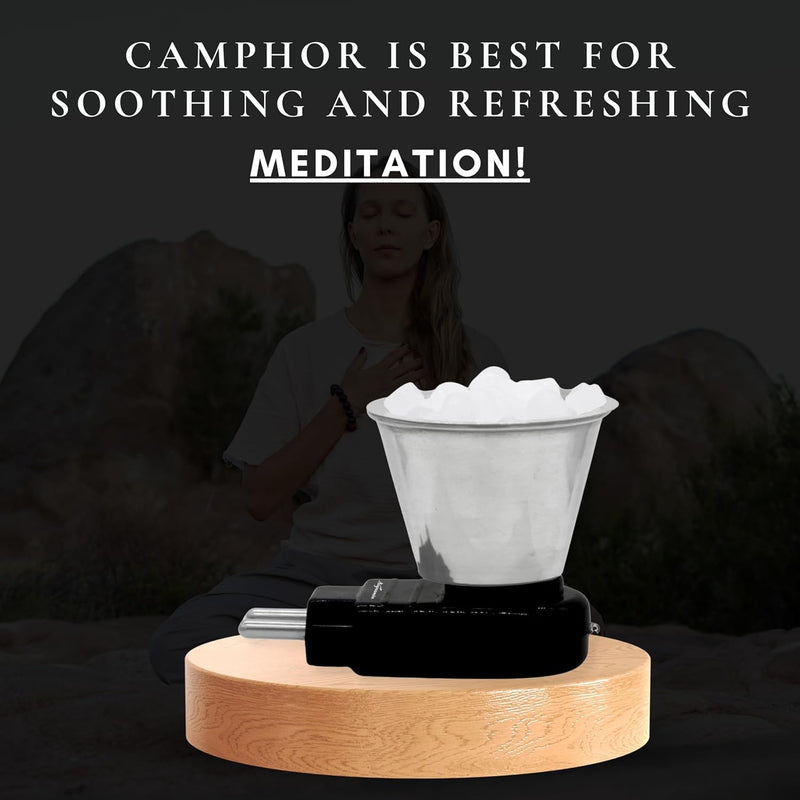 SIGNAMIO® 2 Pcs Kapoor Dani Electrical Camphor Diffuser Burner Set Oil Diffuser for Home, Featuring a bakhoor Burner and Electric dhup dani for Pooja Room