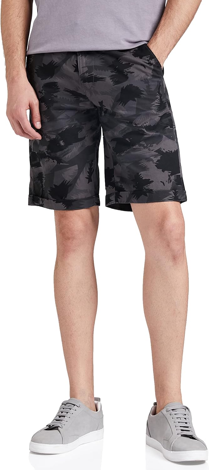 Men's Slim Fit Shorts - Grey and Black