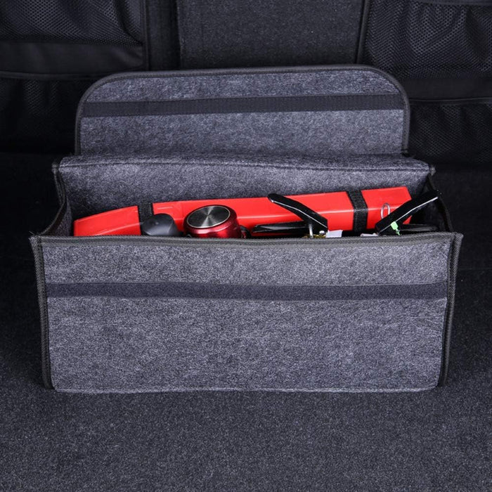 Sulfar Car Soft Storage Box Trunk Bag Travel Organizer Holder Accessories Deep Grey