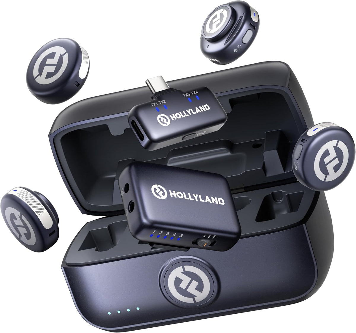 Hollyland Lark M3(2TX+4USB-C RX) Mini Wireless Microphone,Detail-Rich Audio – image 4