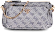 Womens Noelle Crossbody Double Pouch Handbag - Slate Grey