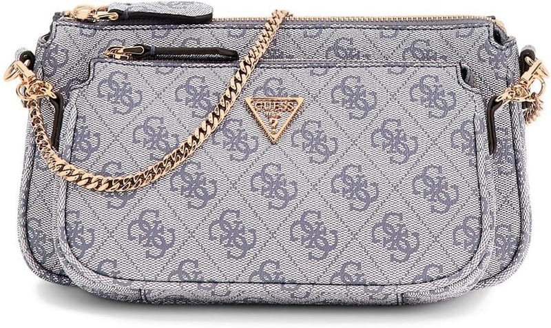 Womens Noelle Crossbody Double Pouch Handbag - Slate Grey