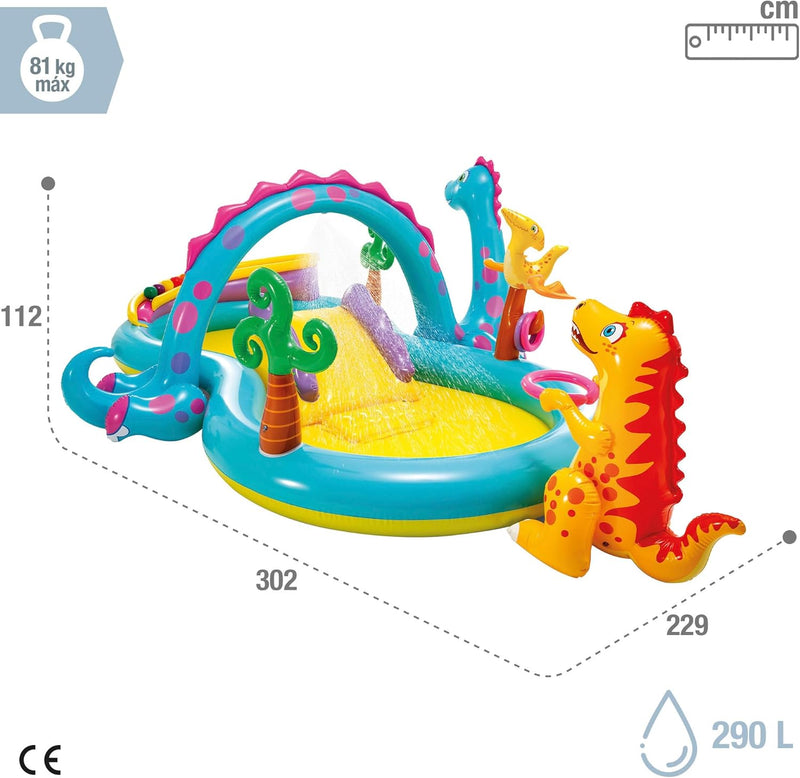 Dino Slide & Pool, Multi-Colour, 57135