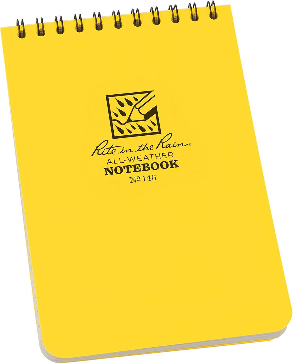 Rite In The Rain Weatherproof Top Spiral Notebook, 10.2 cm x 15.2 cm, Green Cover, Universal Pattern, 3 Pack (No. 946-3)