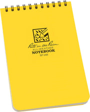Rite In The Rain Weatherproof Top Spiral Notebook, 10.2 cm x 15.2 cm, Green Cover, Universal Pattern, 3 Pack (No. 946-3) - 6 Pack Yellow