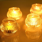 MAKINGTEC Clear Tealight Candle Holder Set of 12, Clear Glass Tealight Candle Holders for Wedding Party, Tea Light Candles Holder Bulk for Centerpiece Thanksgiving Christmas Party (2 X1.4, Clear)